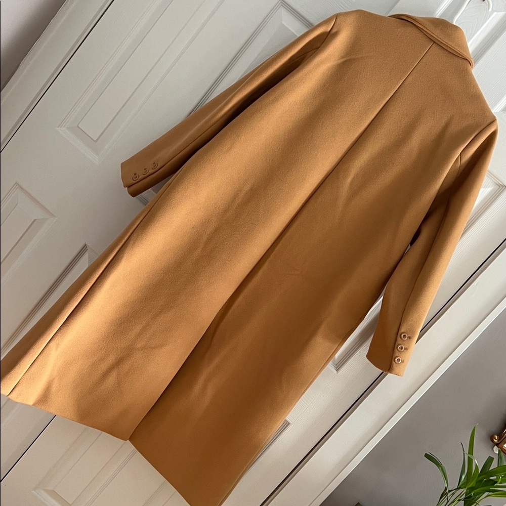 Scoop Camel Double Breasted Long Tailored Coat - Size M - NWT - Picture 8 of 16